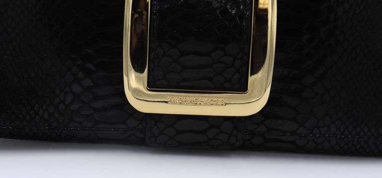 Michael Kors Gold and Black Clutch