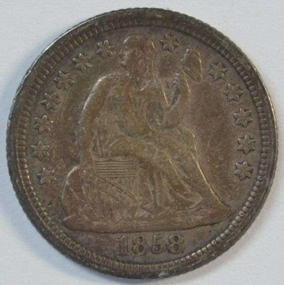 Original choice XF 1858-O Stars Obverse Liberty Seated Dime