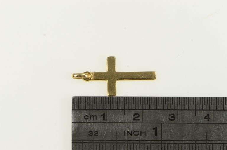 14K Yellow Gold Cross Christian Faith Symbol Vintage Pendant