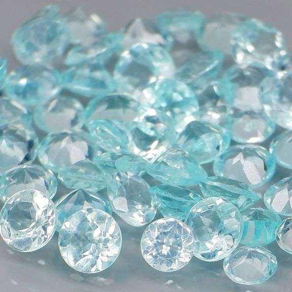Collectors 3.98ct Paraiba blue Apatite set
