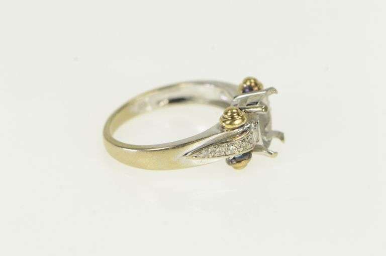 14K White Gold 8x6mm Oval Diamond Engagement Setting Ring