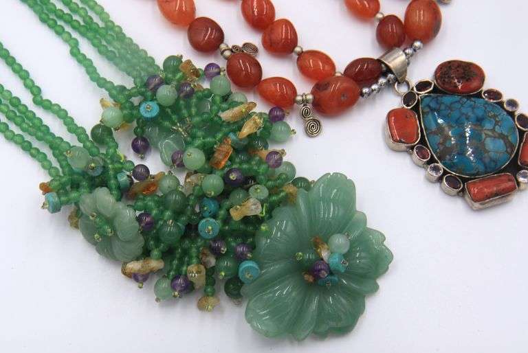 Group Lot of Multi Gemstone Beads Strands