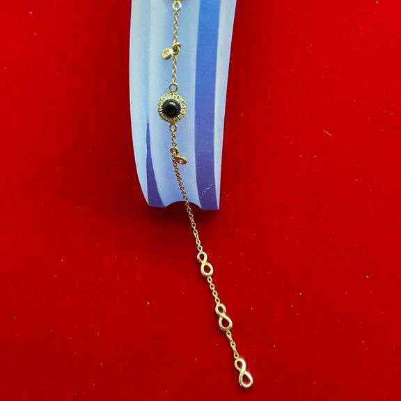 BRAND NEW 14K YELLOW GOLD DIAMOND AND ONYX BRACELET