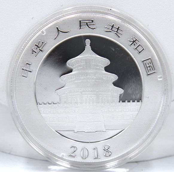 2018 10 Yuan China 30 Grams Silver Panda in Mint Plastic.