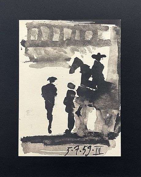 Very Collectible Pablo Picasso Lithograph from Toros y Toreros Circa 1961