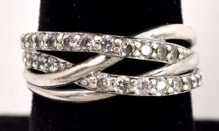 CZ Band Ring in Sterling Silver