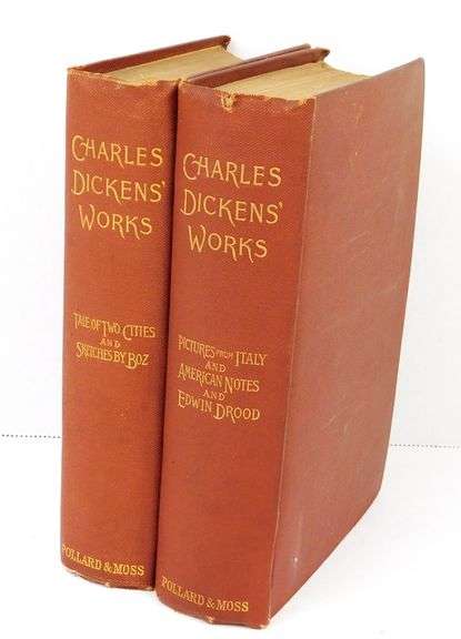 2 - 1889 Charles Dickens' Antique Books