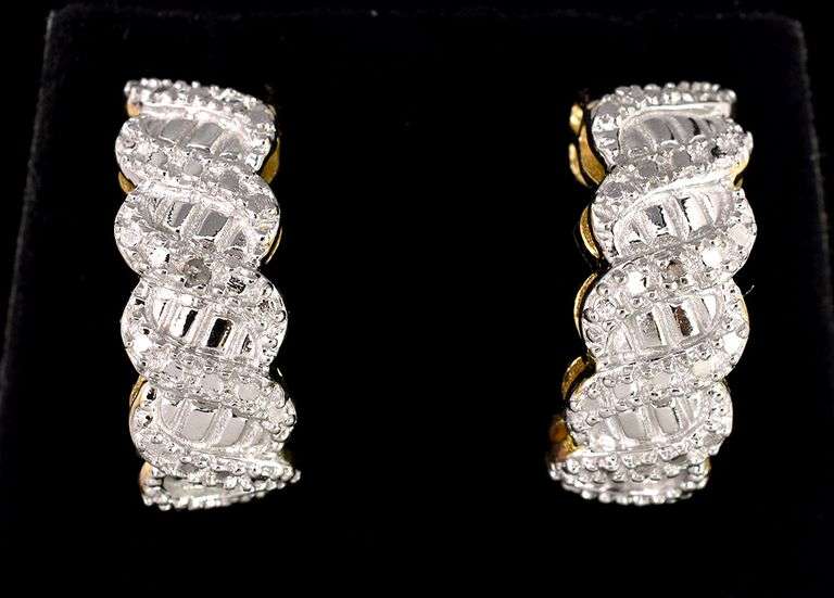 Vermeil J-Hoop Earrings in Sterling Silver