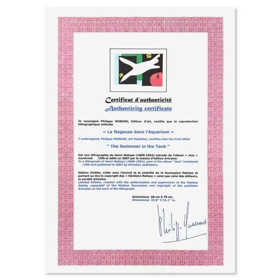 La Nageuse dans l'Aquarium by Henri Matisse