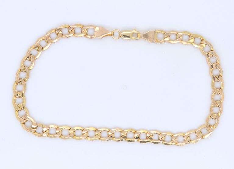 Italian Yellow Gold Curb Link Bracelet