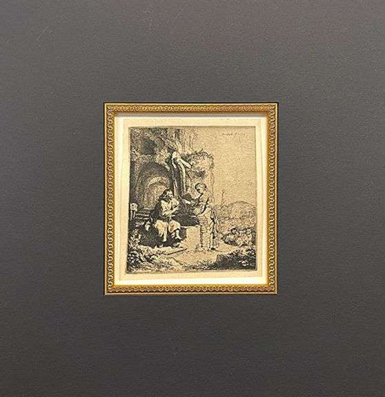Investment Rembrandt Original Antique Etching Circa 1826