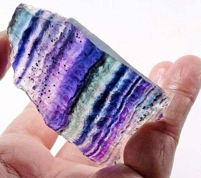 Unworked 114ct untreated bi-color Lace Fluorite