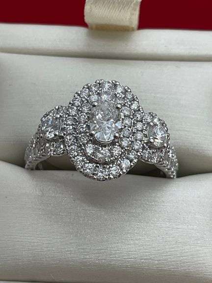 CERTIFIED BRAND NEW 14K WHITE GOLD AND DIAMOND RING