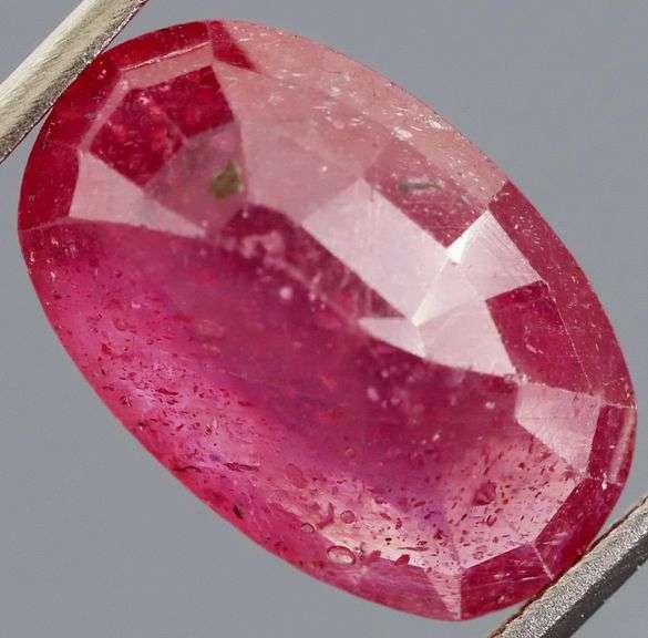 Bright 6.89ct oval cut rich blood red Ruby