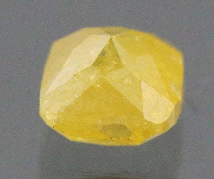 Unheated .30ct fancy yellow Diamond solitaire