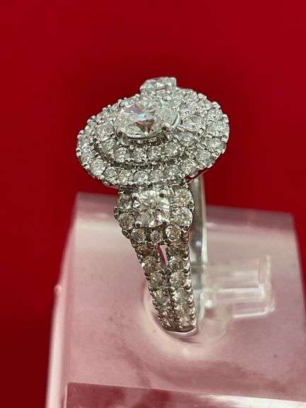 CERTIFIED BRAND NEW 14K WHITE GOLD AND DIAMOND RING