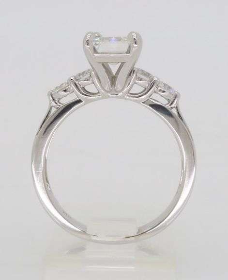 GIA Certified 2.19CTW Emerald Cut Diamond Ring
