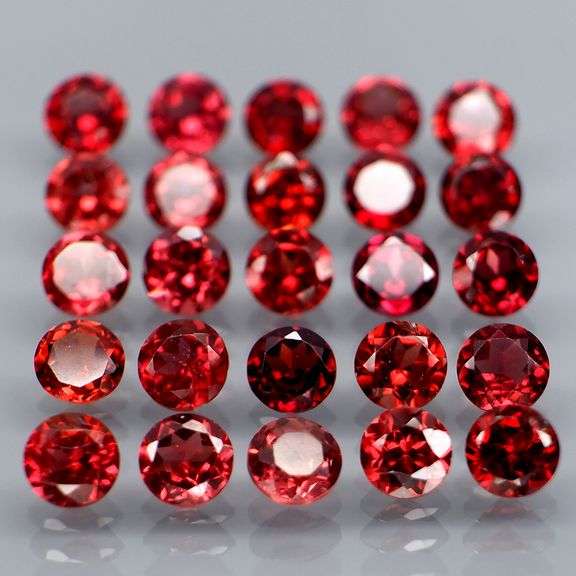 Premium 8.52ct solitaire cut cherry red Garnet set