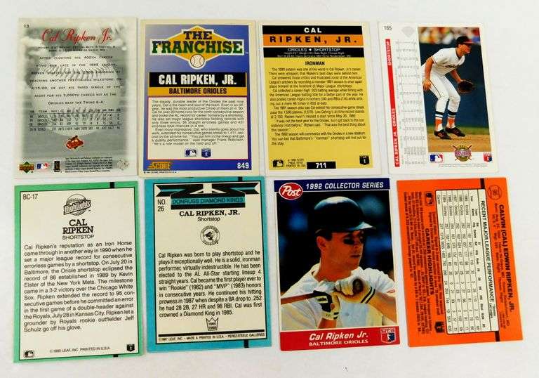 8 Cal Ripken, Jr. Baseball Cards