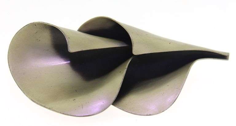 Sterling Silver Matte Double Swirl Pin