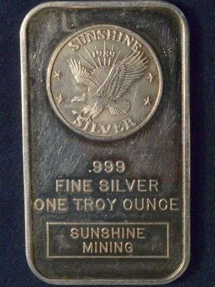 1 Ounce Sunshine Silver Bar