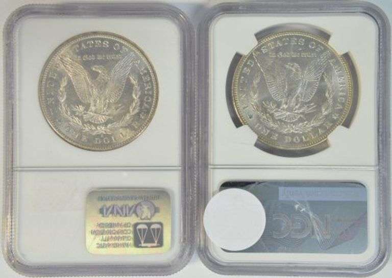 Super basically Gem BU 1881-S & 1887 Morgans, NGC MS64
