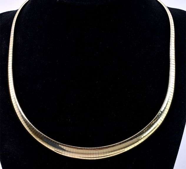 Amazing Omega Chain Necklace in 14K Yellow Gold