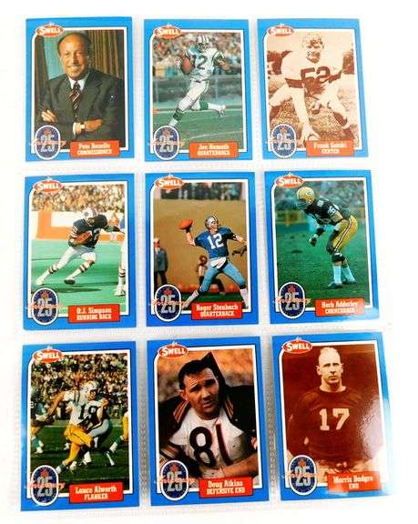 9 - 1988 Hall of Fame Football Greats Cards