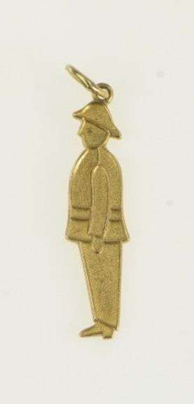 10K Yellow Gold 1960's London Police Peace Officer Charm/Pendant