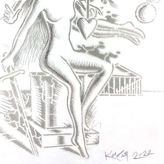 Will Justice Prevail? by Kostabi Original