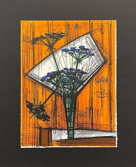 Vintage Limited Edition Bernard Buffet Lithograph Circa 1970's