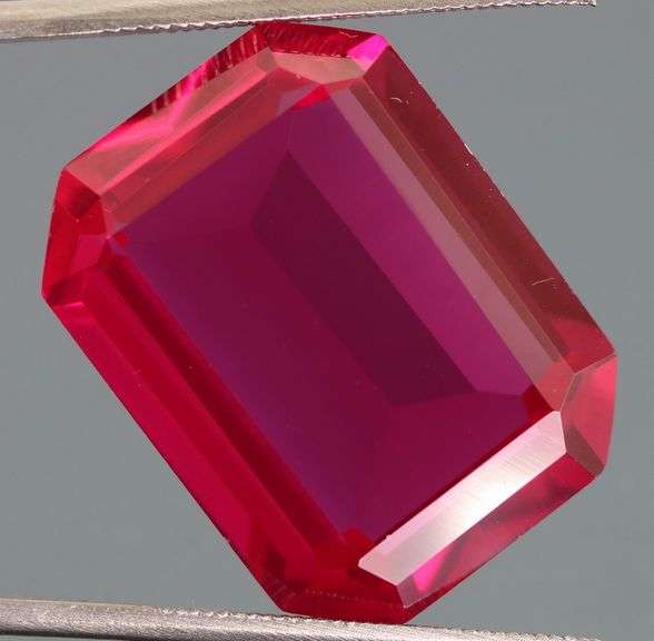 Substantial 23.58ct lab grown top red Ruby