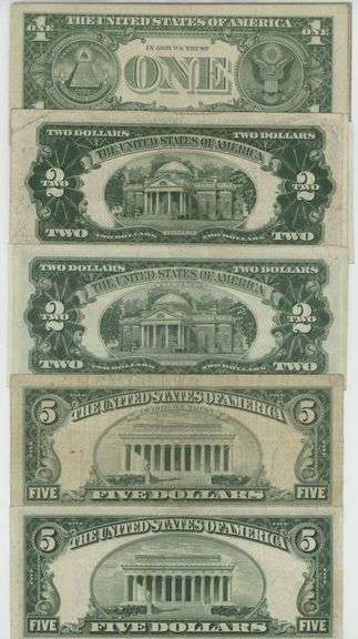 Great valuable lot of 16 Assorted STAR Small size notes $1 to $5
