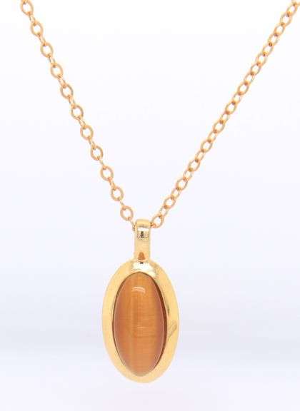 1/20 14KT Yellow Gold Filled Tiger Eye Necklace Lot