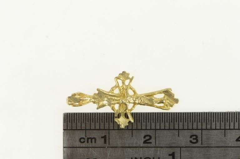 10K Yellow Gold Crucifix Cross Christian Faith Jesus Charm/Pendant