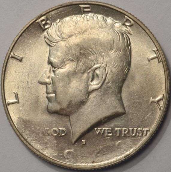 1968-D Kennedy Half Dollar Struck Through Grease Error