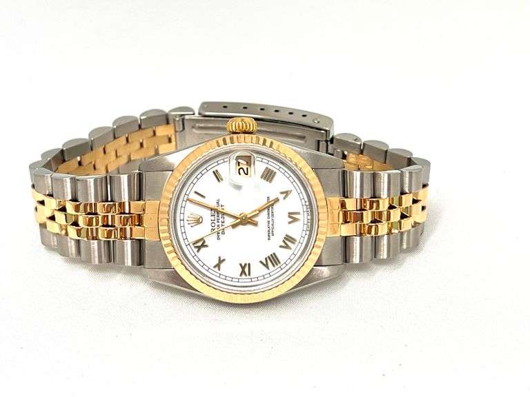 ROLEX DATEJUST WHITE ROMAN DIAL