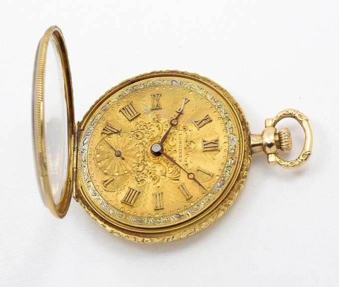 Superb 1908 Longines Women's 14K YG Pocket Watch
