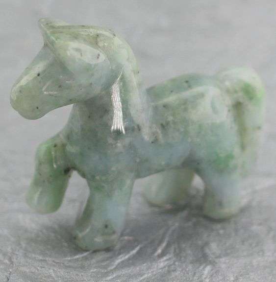 Cute! 172.23ct Jade horse carving