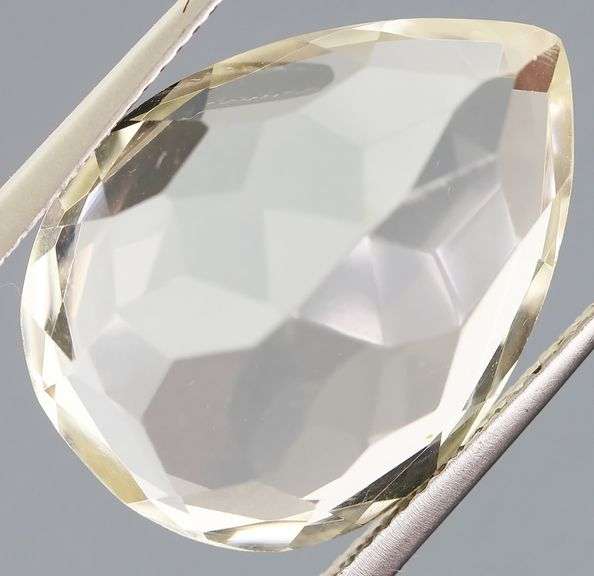 Gem grade 18.92ct pear cut Quartz