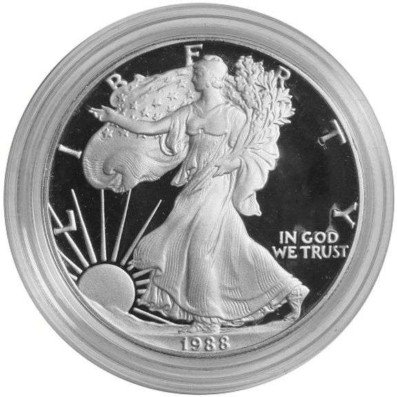 Exceptional Proof 1988 American Silver Eagle-Better Date!