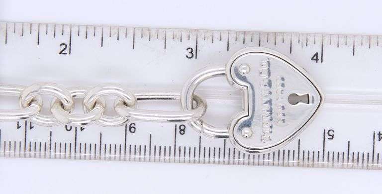Tiffany & Co Heart Lock Bracelet in Sterling Silver