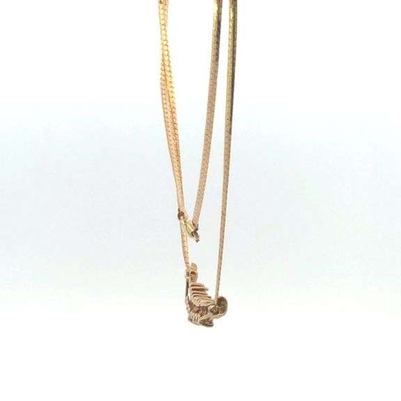 10K Yellow Gold Marquise Ruby Diamond Curved Statement Necklace