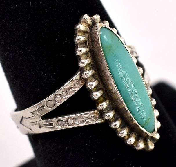 Maisel Indian Trading Post Turquoise Ring in Sterling Silver