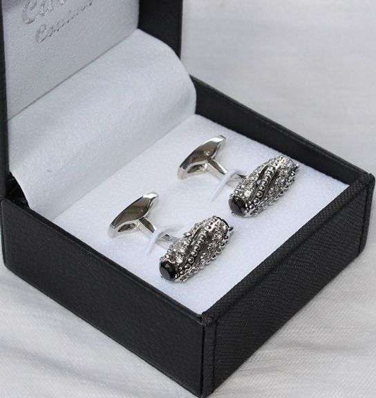 Handsome Pair Jeweled Style Cufflinks By Carelli