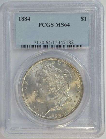 Better near Gem BU 1884 Morgan Silver Dollar. PCGS MS64