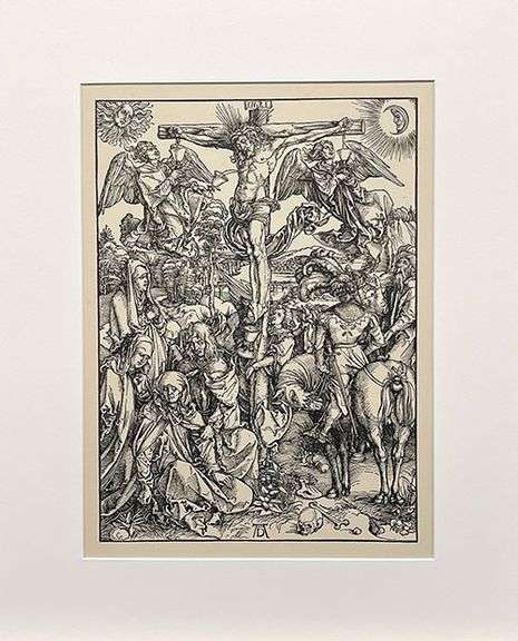 Extremely Rare Albrecht Durer Vintage Lithograph After a Woodcut Plate Circa 1946
