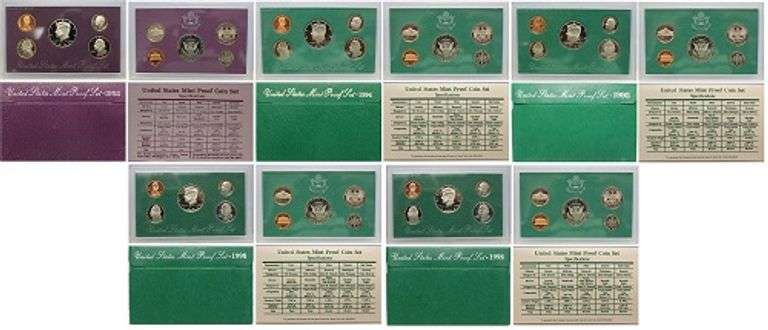 Massive Lot Of 26 Proof Sets/Dates From 1968 To 1998!