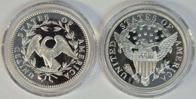 12 Fabulous 1 oz Replicas of Rarest US Silver Dollars in pure .999 fine silver