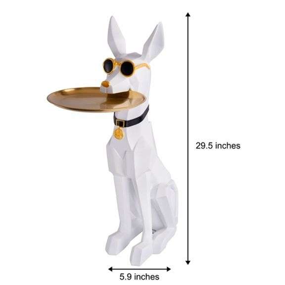 Whimsical Dapper Dog Tray Table